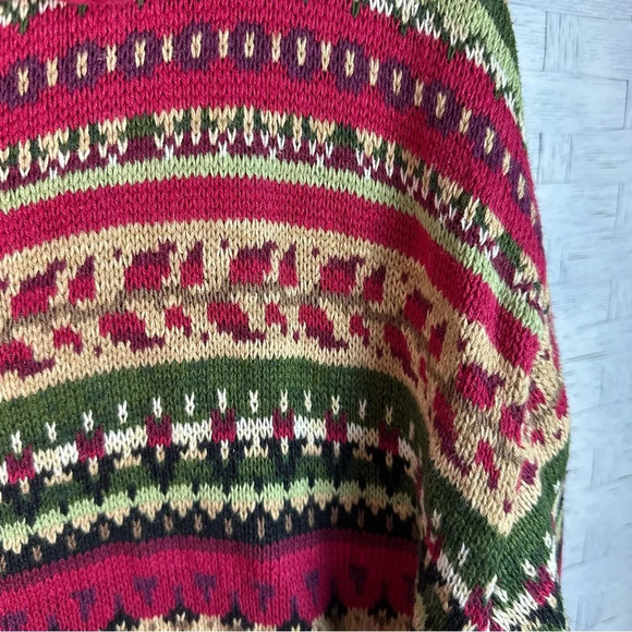 Tiara vintage cardigan Nordic Knit Zip Up Cardigan Sweater 90’s Y2K cottage core - Picture 5 of 9